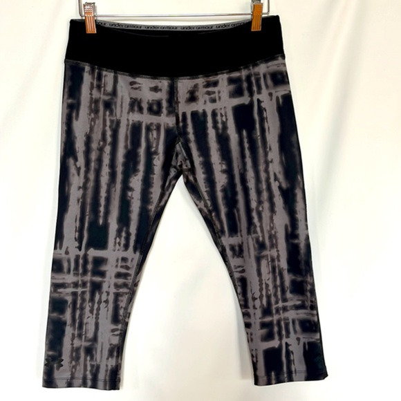 Under Armour Compression‎ Crop Leggings Black / Gray Size M - Picture 1 of 10